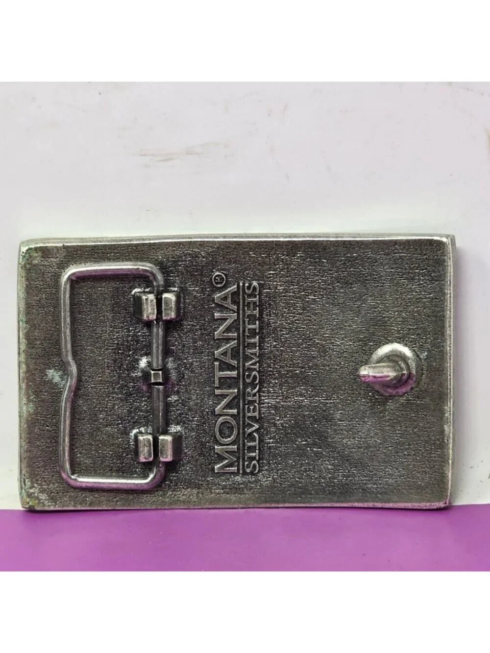 Attitude Buckles Thin Red Line American Flag Belt Buckle By Montana Silversmiths
